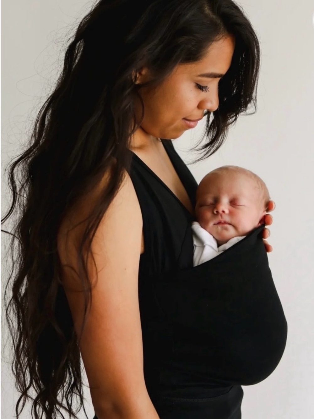 LALABU Soothe Baby Carry Black Tank Top Built In Nursing Bra Bonding Travel